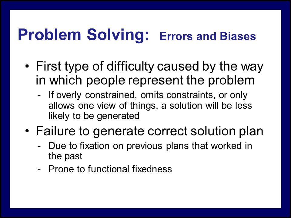 problem solving medication error problem solving medication error